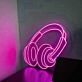 Music Headphones Neon Sign