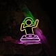 DJ Turntable Neon Sign