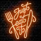 Vibrant Just Eat It Restaurant Neon Sign