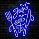 Vibrant Just Eat It Restaurant Neon Sign