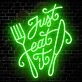 Vibrant Just Eat It Restaurant Neon Sign