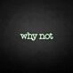 Why not' neon sign