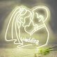 Customize Abstract Kissing Couple Wedding Neon Sign