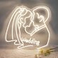 Customize Abstract Kissing Couple Wedding Neon Sign