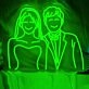 Abstract Couple Wedding Neon Sign
