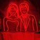 Abstract Couple Wedding Neon Sign