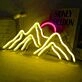 Mountain Top Sunrise Neon Light