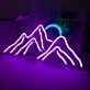 Mountain Top Sunrise Neon Light