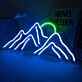 Mountain Top Sunrise Neon Light