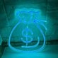 Vibrant Money Bag Neon Sign