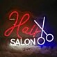 Customize Classic Barbershop Scissors Neon Sign