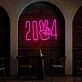 2024 Victory Pose Vibrant Neon Sign