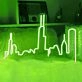 City Skyline Abstract Lines Artistic Neon Sign