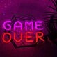 GAME OVER Retro Gaming Room Neon Sign