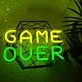 GAME OVER Retro Gaming Room Neon Sign