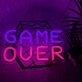 GAME OVER Retro Gaming Room Neon Sign