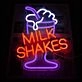 Customize Milk Shakes Ice Cream Refreshing Neon Sign