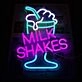 Customize Milk Shakes Ice Cream Refreshing Neon Sign