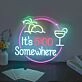 Its 5 Oclock Somewhere Beer Bar Neon Sign for Bars and Pubs