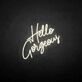 'Hello gorgeous' neon sign