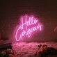 'Hello gorgeous' neon sign