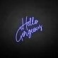 'Hello gorgeous' neon sign