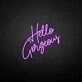 'Hello gorgeous' neon sign