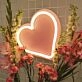 Ombre Blush Heart Neon Sign for Romantic and Loving Spaces