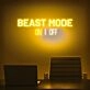 Beast Mode Activated Neon Sign for Gyms and Motivational Spaces