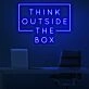 Think Outside The Box Neon Sign for Inspirational and Creative Spaces