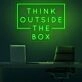 Think Outside The Box Neon Sign for Inspirational and Creative Spaces