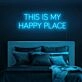 This Is My Happy Place Neon Sign for Personal and Cozy Spaces