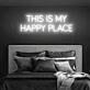 This Is My Happy Place Neon Sign for Personal and Cozy Spaces