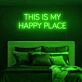 This Is My Happy Place Neon Sign for Personal and Cozy Spaces