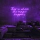 This Is Where The Magic Happens Neon Sign for Fun and Playful Spaces