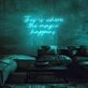This Is Where The Magic Happens Neon Sign for Fun and Playful Spaces