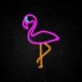 Flamingo 2 Neon Sign for Tropical and Fun Decor