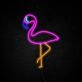 Flamingo 2 Neon Sign for Tropical and Fun Decor
