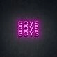 Boys Boys Boys Neon Sign for Playful and Fun Spaces
