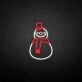 'Snowman' neon sign