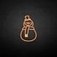 'Snowman' neon sign