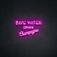 Save Water Neon Sign for Environmental and Fun Spaces