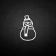 'Snowman' neon sign