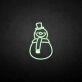 'Snowman' neon sign