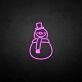 'Snowman' neon sign