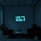 Live Music Neon Sign for Music Lovers and Venues