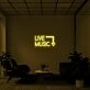 Live Music Neon Sign for Music Lovers and Venues