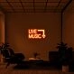 Live Music Neon Sign for Music Lovers and Venues