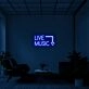 Live Music Neon Sign for Music Lovers and Venues