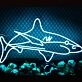 White Tip Shark Neon Sign for Marine and Ocean Lovers